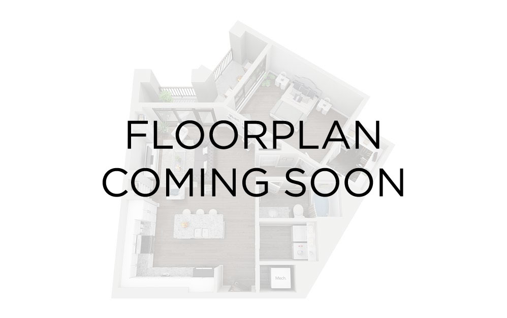 A4 - 1 bedroom floor plan layout with 1 bathroom and 873 square feet